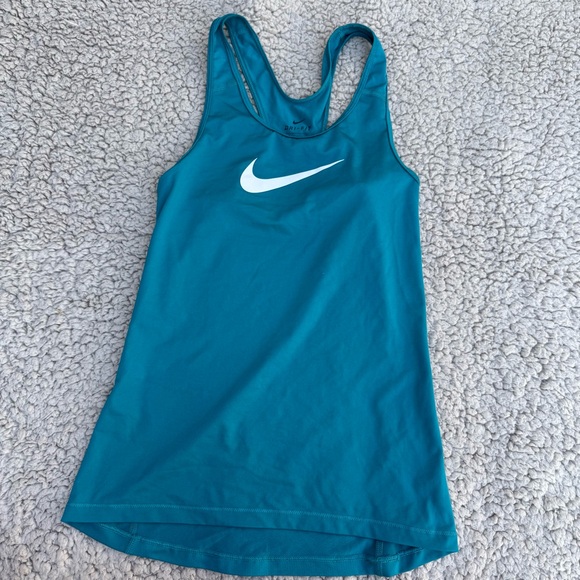 Nike Teal Dri fit training Tank Top - Picture 1 of 3